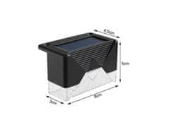 Verkgroup Postavite 4 LED svjetiljke solarne ograde hladno bijeli IP65