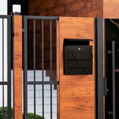 Dexxer Moderan vodootporan poštanski sandučić s otvorom za novine crni X4