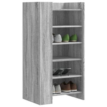 Vidaxl Ormarić za cipele, sivi hrast sonoma, 52x37,5x100 cm