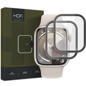 Hofi Hybrid 2x zaštitno staklo za Apple Watch 7 / 8 / 9 41mm, crno