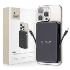 Tech-protect PB31 LifeMag MagSafe Power Bank 10000mAh, crno