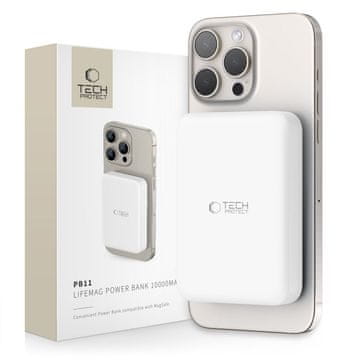 Tech-protect PB11 LifeMag MagSafe Power Bank 10000mAh, bijela