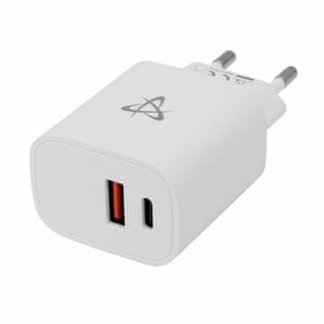 S-box USB punjač 1xTipA + 1xTipC bijeli HC-693