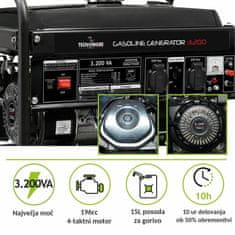 Tecnoware benzinski generator 4T 2200W 3200VA FGE3200M