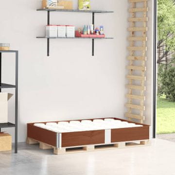 Vidaxl Ovratnik za palete smeđi 150x100 cm masivni borov drvo