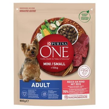 Purina PURINA One Mini Adult govedina i riža - suha hrana za pse, 800 g