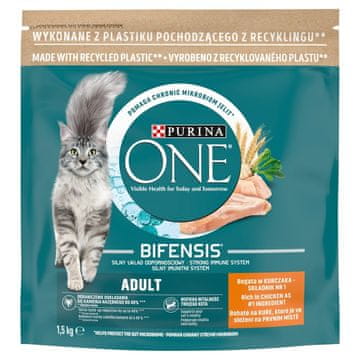 slomart Purina One Bifensis Adult Piletina - Suha Hrana za Mačke - 1,5 kg