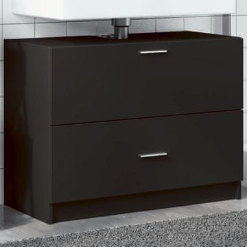 Vidaxl Ormarić za umivaonik crni 78x37x59 cm