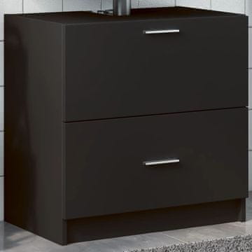 Vidaxl Ormarić za umivaonik crni 59x37x59 cm