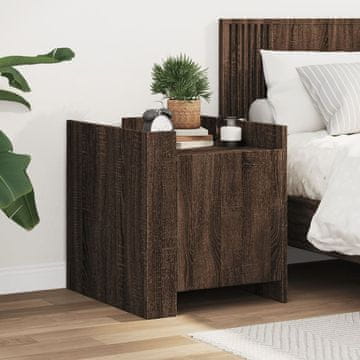 Vidaxl Noćni ormarić smeđi hrast 45x50x50 cm materijal na bazi drveta