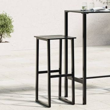 Vidaxl Barske stolice, set od 2, crne, 38x38x80 cm, obojeni čelik