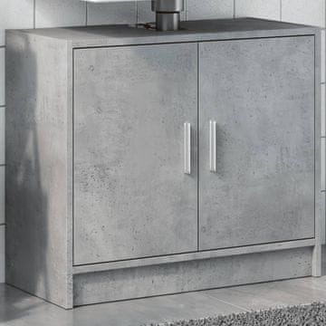 Vidaxl Ormarić za umivaonik, betonsko-sivi, 63x29x55 cm
