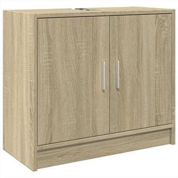 Vidaxl Ormarić za umivaonik boja hrasta 63x29x55 cm konstruirano drvo