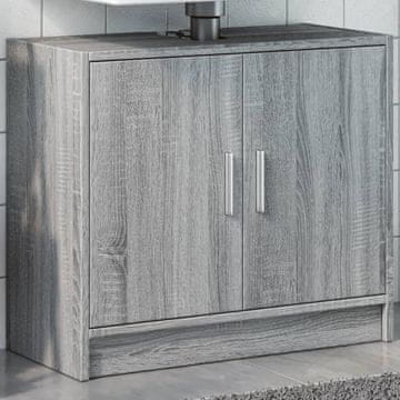 Vidaxl Ormarić za umivaonik, sivi hrast Sonoma, 63x29x55 cm