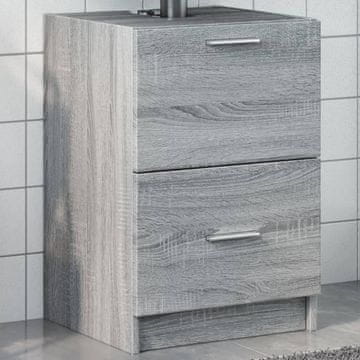 Vidaxl Ormarić za umivaonik, sivi hrast Sonoma, 40x37x59 cm