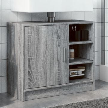 Vidaxl Ormarić za umivaonik, sivi hrast Sonoma, 63x29x55 cm