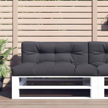 Vidaxl Jastuk od paleta, antracit, 120x40x12 cm, tkanina
