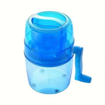 HOME & MARKER® Drobilica za led ručna, modra, 1,1 l – praktičan ručni drobilec leda za osvježenje | LEDKO