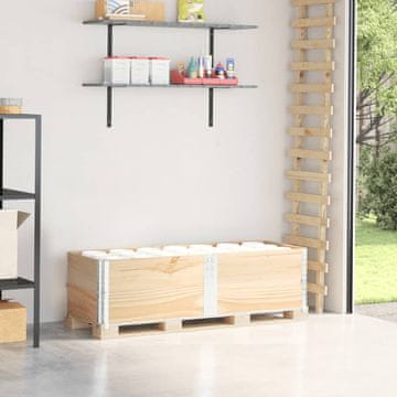Vidaxl Ograde za palete, 2 kom, 150 x 50 cm, masivno borovo drvo