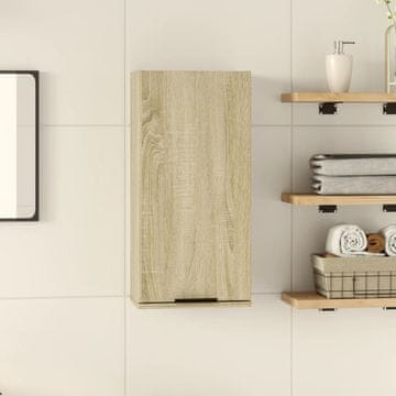 Vidaxl Zidni kupaonski ormarić, Sonoma hrast, 32x20x67 cm