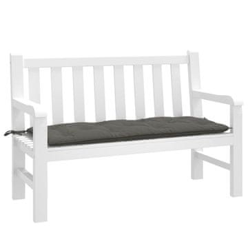 Vidaxl Jastuk za vrtnu klupu tamno sivi melanž 120x50x7 cm