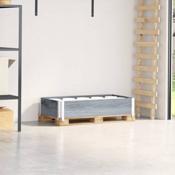 Vidaxl Ovratnik za palete sivi 100x50 cm masivni borov drvo