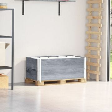 Vidaxl Ograde za palete, 2 kom, sive, 100 x 50 cm, borovina