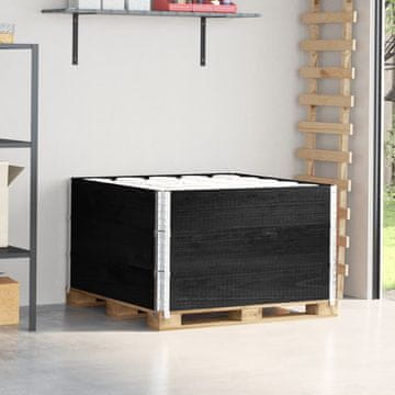 Vidaxl Ograde za palete, 3 kom, crne, 100x100 cm, borovina