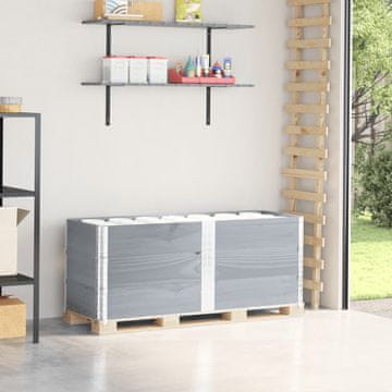 Vidaxl Ograde za palete, 3 kom, sive, 150 x 50 cm, borovina