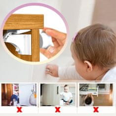 HOME & MARKER® Magnetne sigurnosne brave za ormariće – zaštita za djecu, nevidljive, s magnetnim ključem (4+1) | MAGCLASP