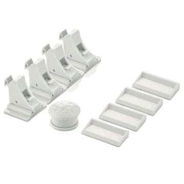 HOME & MARKER® Magnetne sigurnosne brave za ormariće – zaštita za djecu, nevidljive, s magnetnim ključem (4+1) | MAGCLASP