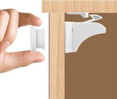 HOME & MARKER® Magnetne sigurnosne brave za ormariće – zaštita za djecu, nevidljive, s magnetnim ključem (4+1) | MAGCLASP