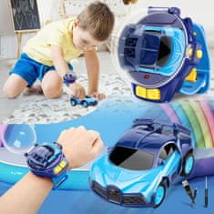 JOJOY® Auto na daljinsko upravljanje sa satom, interaktivni dječji autić s narukvicom i USB punjenjem plavi | ZOOMZI