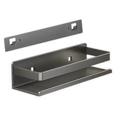 HOME & MARKER® Višenamjenska metalna zidna polica za kupaonicu i kuhinju, otporna na vlagu, bez bušenja (40x8x10 cm) | SHELVIST