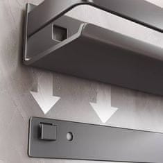 HOME & MARKER® Višenamjenska metalna zidna polica za kupaonicu i kuhinju, otporna na vlagu, bez bušenja (40x8x10 cm) | SHELVIST