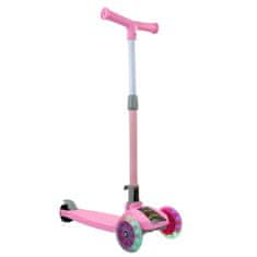 JOJOY® Dječji skuter romobil s LED svjetlima, stabilan i siguran trotinet na tri kotača za djecu od 3 godine | FLASHRIDE, roza