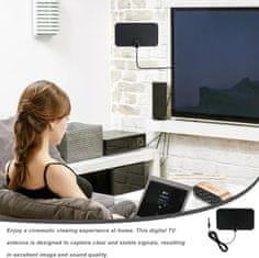 HOME & MARKER® Unutarnja digitalna TV antena s pojačalom signala za DVB-T2 i besplatne HD kanale | SIGNALSURE