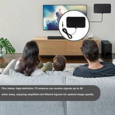 HOME & MARKER® Unutarnja digitalna TV antena s pojačalom signala za DVB-T2 i besplatne HD kanale | SIGNALSURE