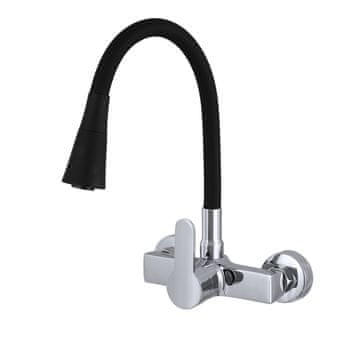 slomart Flex 3000 crna elastična zidna kuhinjska slavina