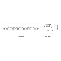 Tecnogas Podna konzola za klimu Brooklyn Base 400 x 150 x 95 mm