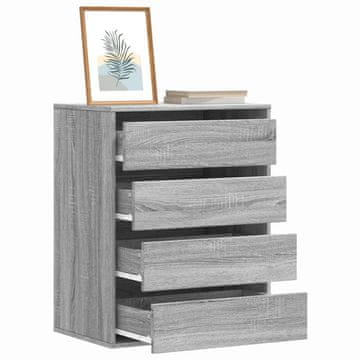 Vidaxl Komoda s ladicama, sivi hrast sonoma, 60x41x76 cm, materijal na bazi drva