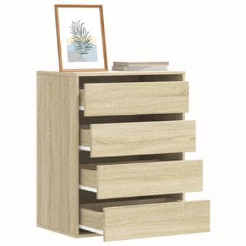 Vidaxl Komoda s ladicama, Sonoma hrast, 60x41x76 cm, Materijal na bazi drva