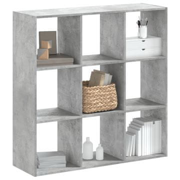 Vidaxl Polica, betonsko siva, 102x32x102 cm, materijal na bazi drva