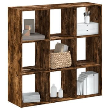 Vidaxl Biblioteka dimljena hrastovina 102x32x102 cm
