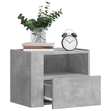Vidaxl Zidni noćni ormarići, set od 2, betonsko sivi, 45x30x35 cm