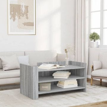 Vidaxl Klub stolić, sivi hrast sonoma, 100x50x50 cm