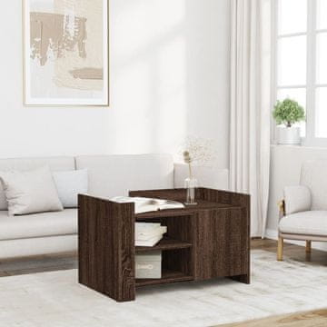 Vidaxl Klub stolić smeđi hrast 80x50x50 cm Materijal na bazi drva