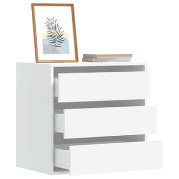 Vidaxl Komoda s ladicama, bijela, 60x41x58 cm, materijal na bazi drva