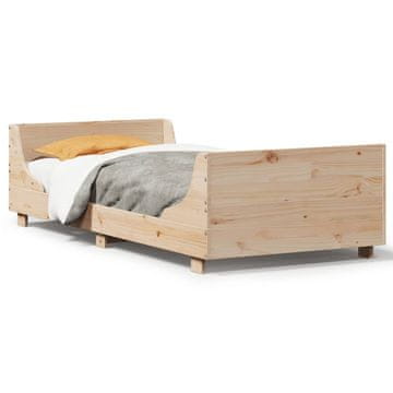 Vidaxl Okvir kreveta bez madraca 100x200 cm Masivni borov drvo
