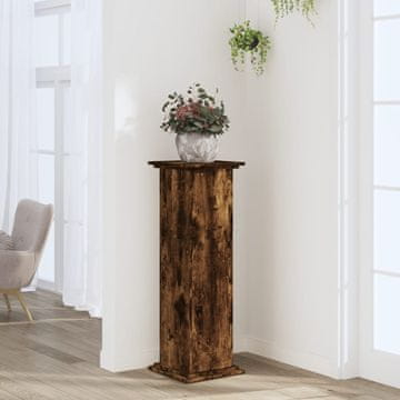 Vidaxl Stalak za biljke dimljeni hrast 33x33x100 cm